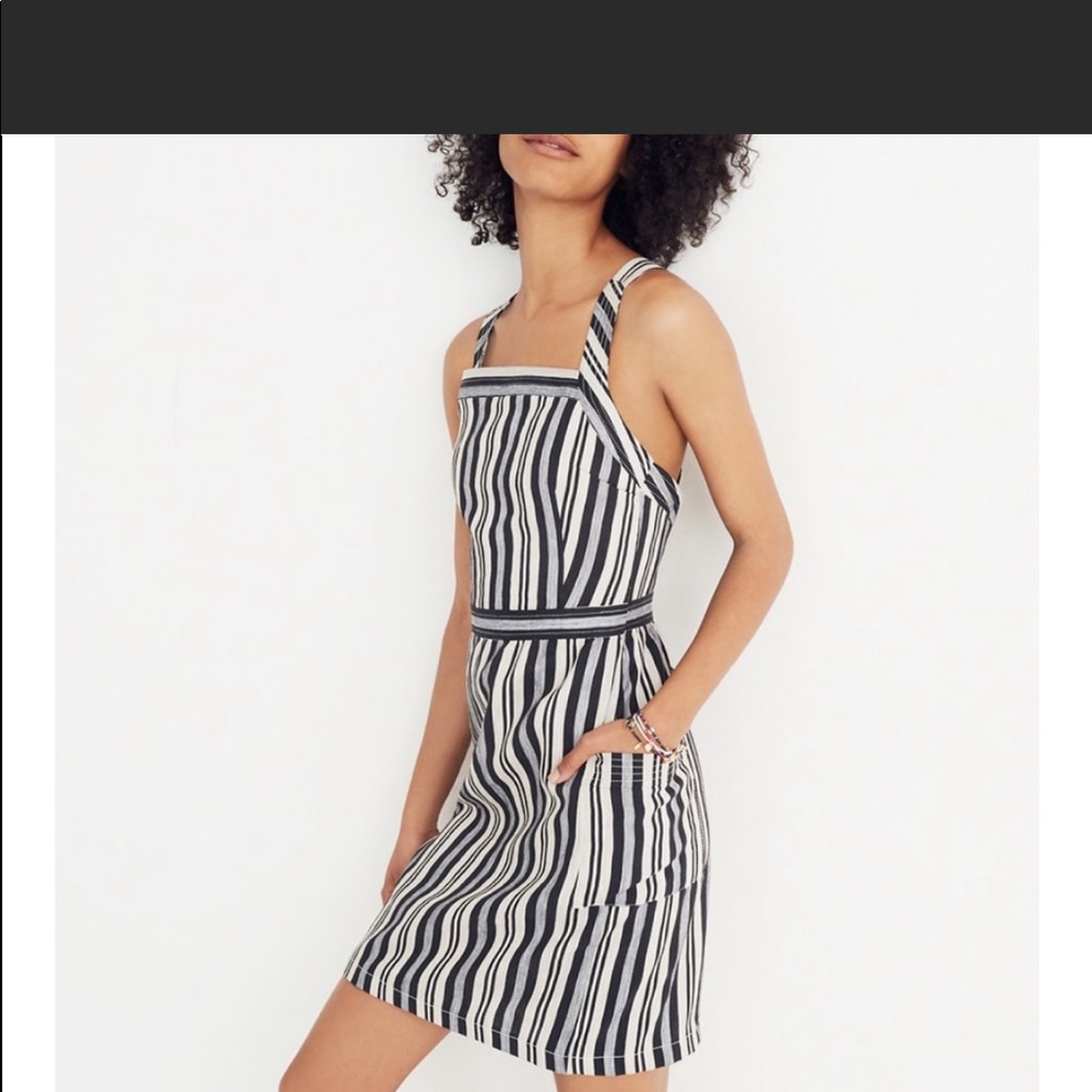 Madewell apron mini dress in evelyn stripe